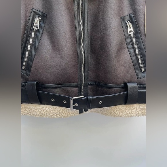 Zara CROPPED DOUBLE FACED VEST. Dark Brown. Size S. New with Tags. - Picture 10 of 16